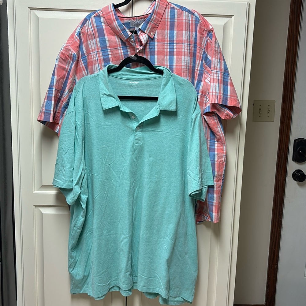 Men’s 4X bundle of Old Navy and croft and barrow button down short sleeve